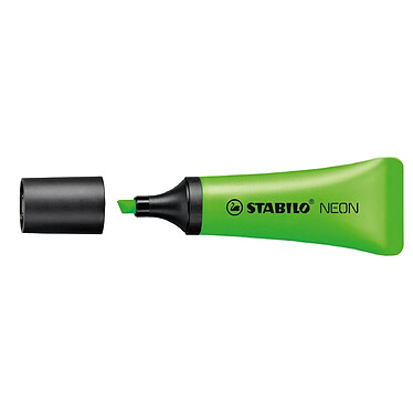 Avis STABILO Surligneur NEON Tendance Pointe Biseautée 2- 5 mm vert x 10