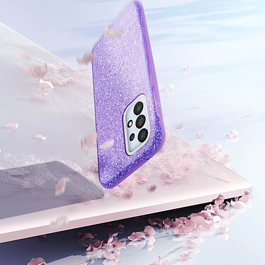 Avizar Coque pour Samsung Galaxy A33 5G Paillette Amovible Silicone Semi-rigide violet pas cher