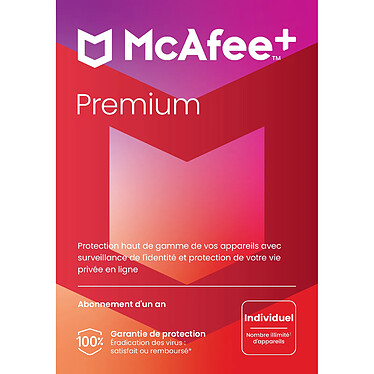 McAfee+ Premium Individuel - Licence 1 an - Tous les appareils 1 utilisateur  - A télécharger