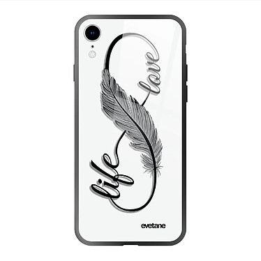 Evetane Coque en verre trempé iPhone Xr Love Life