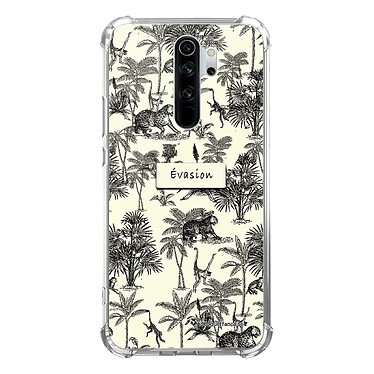 LaCoqueFrançaise Coque Xiaomi Redmi Note 8 Pro Silicone antichocs Solides coins renforcés  transparente Motif Botanic Evasion