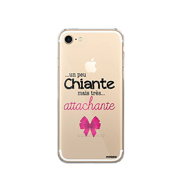 Acheter Evetane Coque iPhone 7/8/ iPhone SE 2020/ 2022 silicone transparente Motif Un peu chiante tres attachante ultra resistant