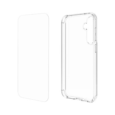 Myway Coque pour Galaxy S23 FE Souple en TPU et Protection d'Écran en Verre Trempé Transparent