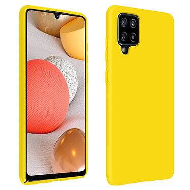 Avizar Coque Samsung Galaxy A42 5G Silicone Gel Souple Finition Soft Touch Jaune