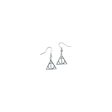 Harry Potter - Boucles d'oreille plaquées argent Deathly Hallows