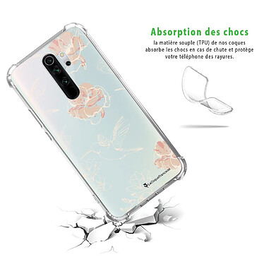 Avis LaCoqueFrançaise Coque Xiaomi Redmi Note 8 Pro Silicone antichocs Solides coins renforcés  transparente Motif Fleurs Blanches