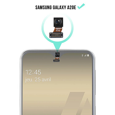 Acheter Clappio Caméra Avant Samsung Galaxy A20e Objectif de remplacement Frontal