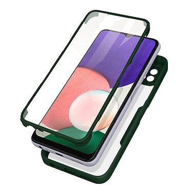 Avizar Coque Samsung A22 5G Dos Plexiglas Avant Polymère Antichoc Contour vert