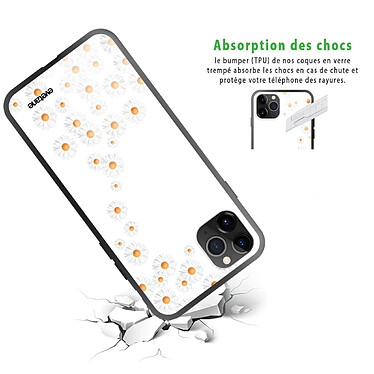 Avis Evetane Coque en verre trempé iPhone 11 Pro Marguerite