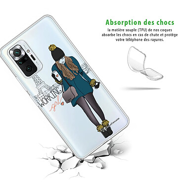 Avis LaCoqueFrançaise Coque Xiaomi Redmi Note 10 Pro 360 intégrale transparente Motif Working girl Tendance