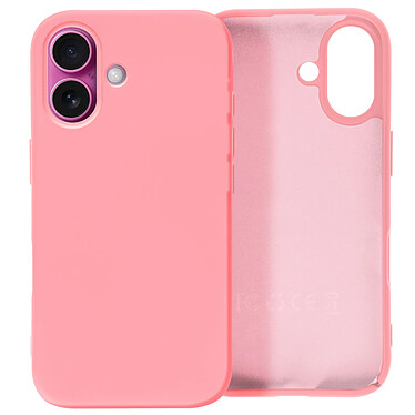 Avizar Coque pour iPhone 16 Semi-rigide Soft-touch Anti-traces Rose Poudré