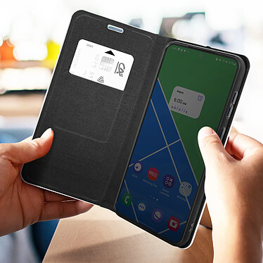 Avis Avizar Étui pour Samsung Galaxy S23 avec Porte-carte Design Carbone  Noir et Argent