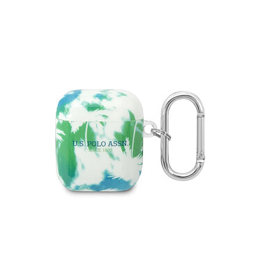 U.S Polo Coque pour Airpods 1 et 2 Palm Anti-choc en Silicone Vert