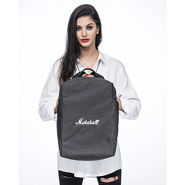 Marshall - Sac à dos City Rocker urban style 17L noir logo blanc pas cher