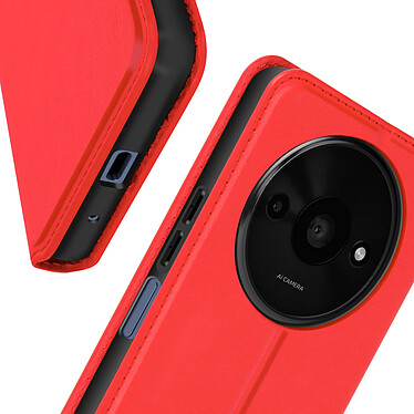 Acheter Avizar Étui pour Xiaomi Redmi A3 Clapet Porte-cartes et Support Vidéo Rouge