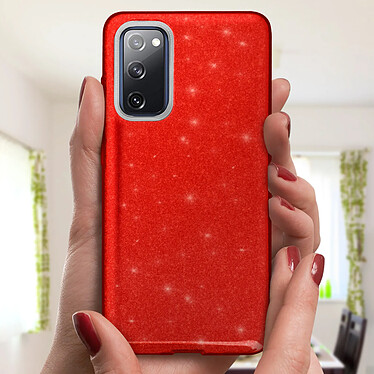 Acheter Avizar Coque Samsung Galaxy S20 FE Paillette Amovible Silicone Semi-rigide rouge