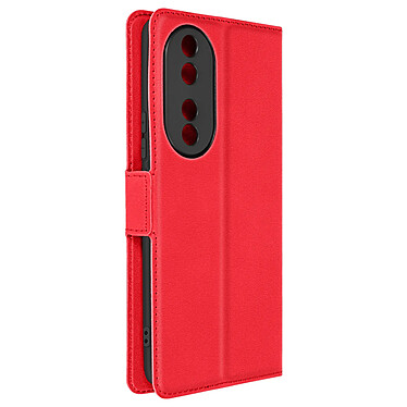 Avizar Étui pour Honor 90 Porte-carte Support Vidéo Design Fin  Rouge