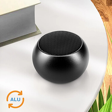 Acheter Avizar Mini Enceinte Sans Fil Haut-Parleur 3W Aluminium Ultra-Compacte Dragonne  Noir