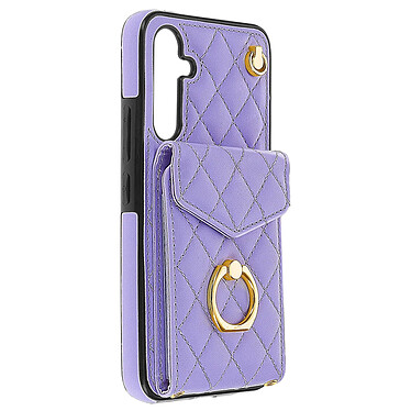 Avizar Coque Cordon pour Samsung Galaxy A54 5G Dos Portefeuille Bague Support  Violet Clair