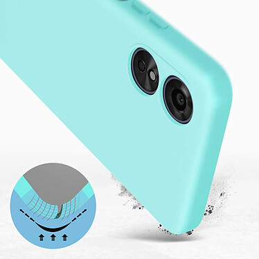 Avis Avizar Coque pour Oppo A17 Silicone Semi-rigide Finition Soft-touch Fine  Turquoise