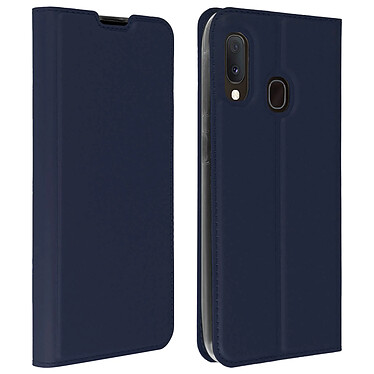 Avizar Housse Samsung Galaxy A20e Étui Folio Porte-carte Support Vidéo Bleu nuit