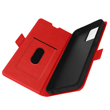 Avizar Étui pour Realme C30 Porte-cartes Support vidéo Double Languette  rouge