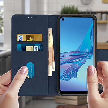 Avis Avizar Étui Oppo A53 / A53s Housse Intégrale Porte-carte Fonction Support bleu nuit