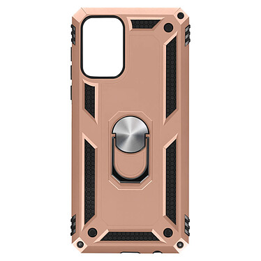 Avizar Coque pour Samsung Galaxy A52 et A52s Antichoc Bi-matière Bague Support Vidéo Rose Gold