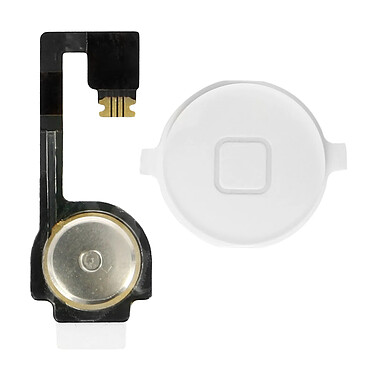 Avizar Bouton Home Complet avec nappe de connexion pour Apple iPhone 4 Blanc