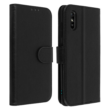 Avizar Étui Xiaomi Redmi 9A Housse Protection avec Porte-carte Support Vidéo Noir