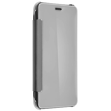 Avizar Housse Clapet Translucide Huawei P8 Lite 2017 - Design Effet Miroir - Argenté pas cher