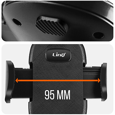 Acheter LinQ Support Voiture Smartphone Fixation Grille d'aération Rotatif à 360°  Noir