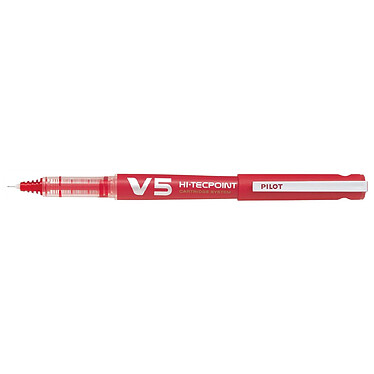 PILOT Roller Rechargeable Hi-Techpoint V5 Encre Liquide Begreen Pte Fine Rouge x 10