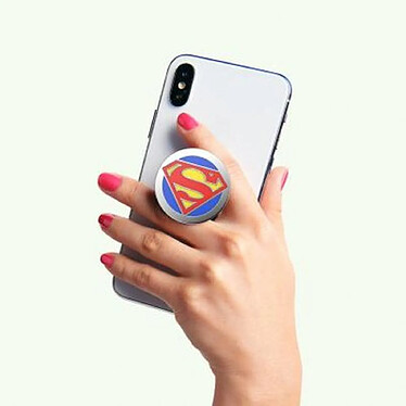 Acheter PopSockets Pop Grip pour Smartphones Enamel Superman Fonction Stand Rouge