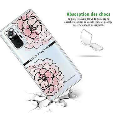 Avis LaCoqueFrançaise Coque Xiaomi Redmi Note 10 Pro 360 intégrale transparente Motif Rose Pivoine Tendance