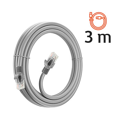 LinQ Câble Réseau Ethernet RJ45 Catégorie 6 Connexion Rapide Fiable 3m  Gris pas cher