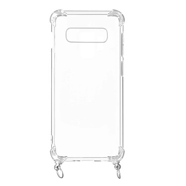 Avizar Coque pour Samsung Galaxy S10e Anneau personnalisable avec bijou/chaine Transparent