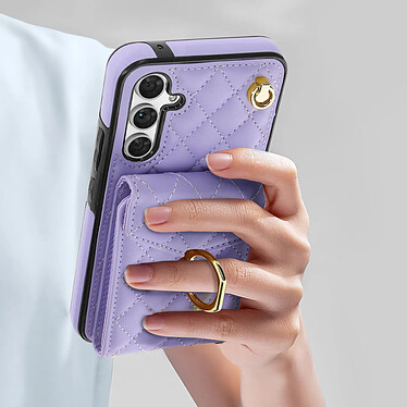 Acheter Avizar Coque Cordon pour Samsung Galaxy A54 5G Dos Portefeuille Bague Support  Violet Clair