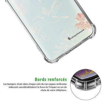 Acheter LaCoqueFrançaise Coque Xiaomi Redmi Note 8 Pro Silicone antichocs Solides coins renforcés  transparente Motif Fleurs Blanches