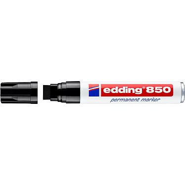 EDDING Marqueur Permanent 850 Noir Pointe Large Biseautée 5-15 mm