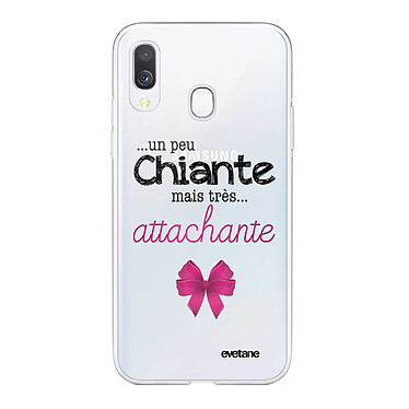 Evetane Coque Samsung Galaxy A20e 360 intégrale transparente Motif Un peu chiante tres attachante Tendance