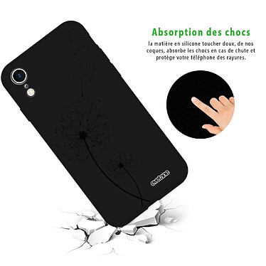 Avis Evetane Coque iPhone Xr Silicone Liquide Douce noir Pissenlit