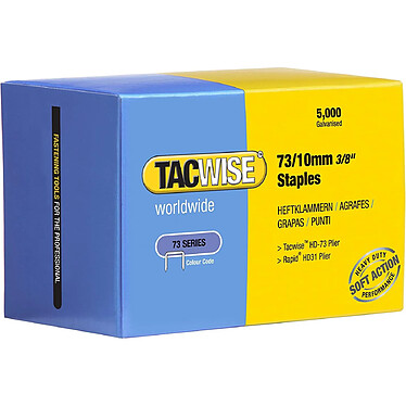 TACWISE Agrafes 73/10 mm, galvanisé, 5.000 pièces