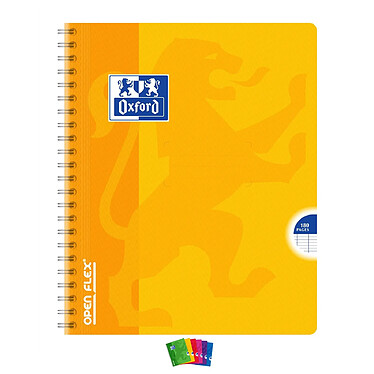 OXFORD Cahier OPENFLEX spirale 17 x 22 cm 180p grands carreaux 90g Coloris Aléatoire