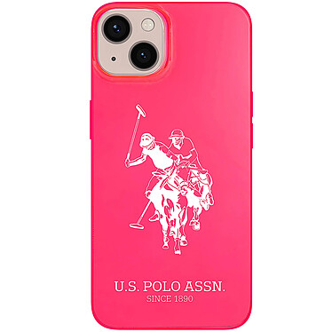 U.S Polo Coque pour iPhone 13 Big Horse Antichoc Bords Surélevés Rose