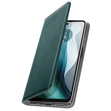 Avizar Étui pour Motorola Moto E14 Clapet Porte-carte Magnétique Vert Foncé