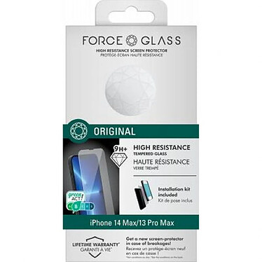 Force Glass Protection d'écran en verre trempé pour iPhone 13 Pro Max/14 Plus Transparent pas cher