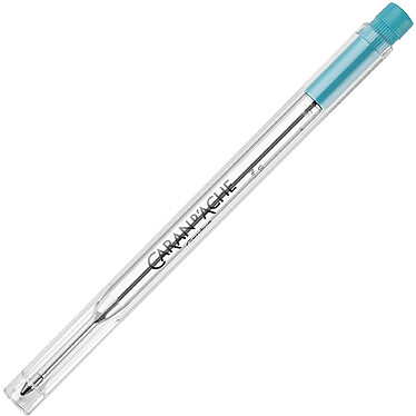 CARAN D'ACHE Recharge Goliath pour Stylo à Bille Pointe Moyenne Turquoise