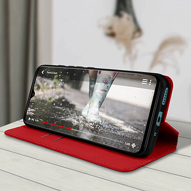 Acheter Avizar Étui Wiko Power U30 Clapet Portefeuille Fonction Support Vidéo rouge