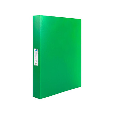 LIDERPAPEL Classeur 4 anneaux 260x315mm polypropylène souple dos 40mm - Vert translucide x 12